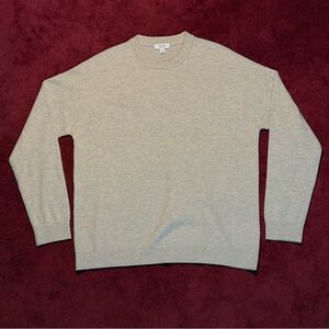 Reiss 100% Merino Wool Light Gray Crewneck Sweater NEW